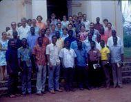 Groupe missionnaires et responsables ueeso à Daloa 1973